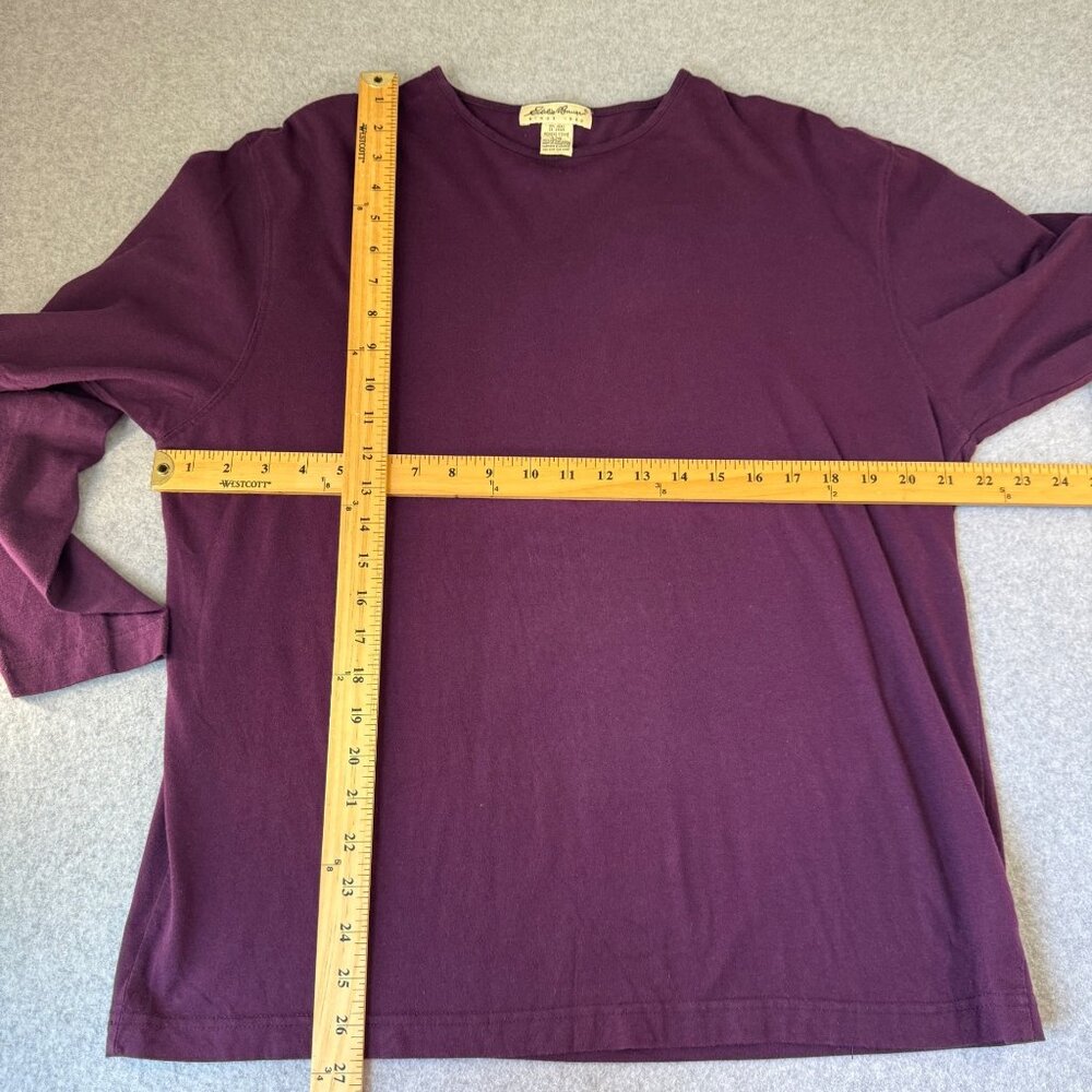 Eddie Bauer Womens Purple Cotton Long Sleeve Crewneck Shirt Basic Top Size Large - Picture 2 of 10